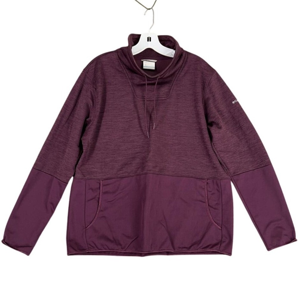 Columbia Performance Tech Purple Sweater Womens L Outdoor‎ Walking Trail Hiking
